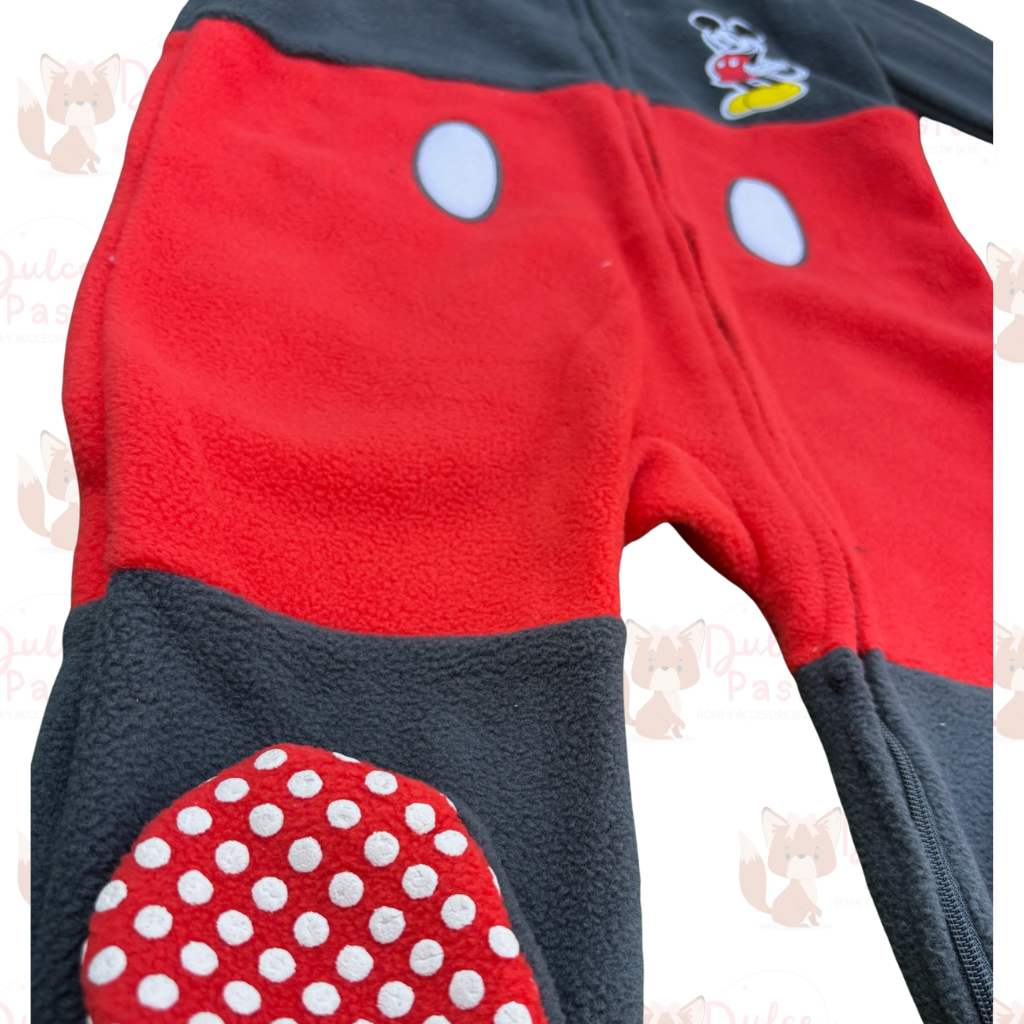 🐭 Pijama Entero Mickey Mouse – Polar Suave y Abrigado ❤️🖤