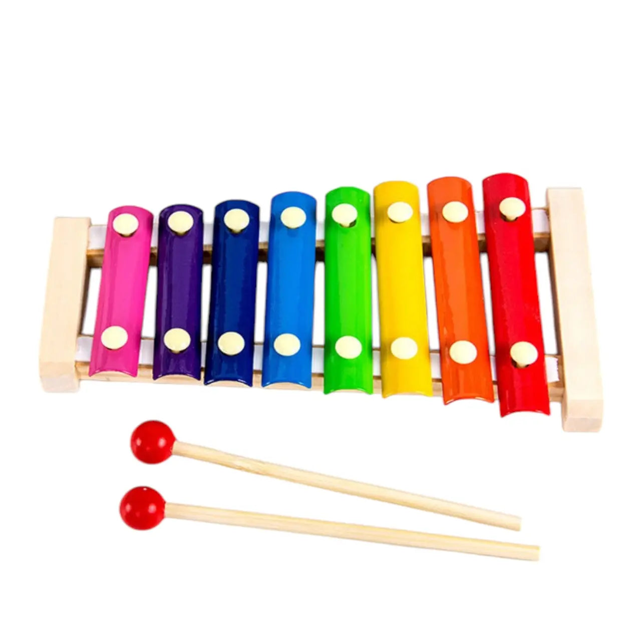 Xilófono Arcoíris de Madera para Bebés - 8 Notas Musicales
