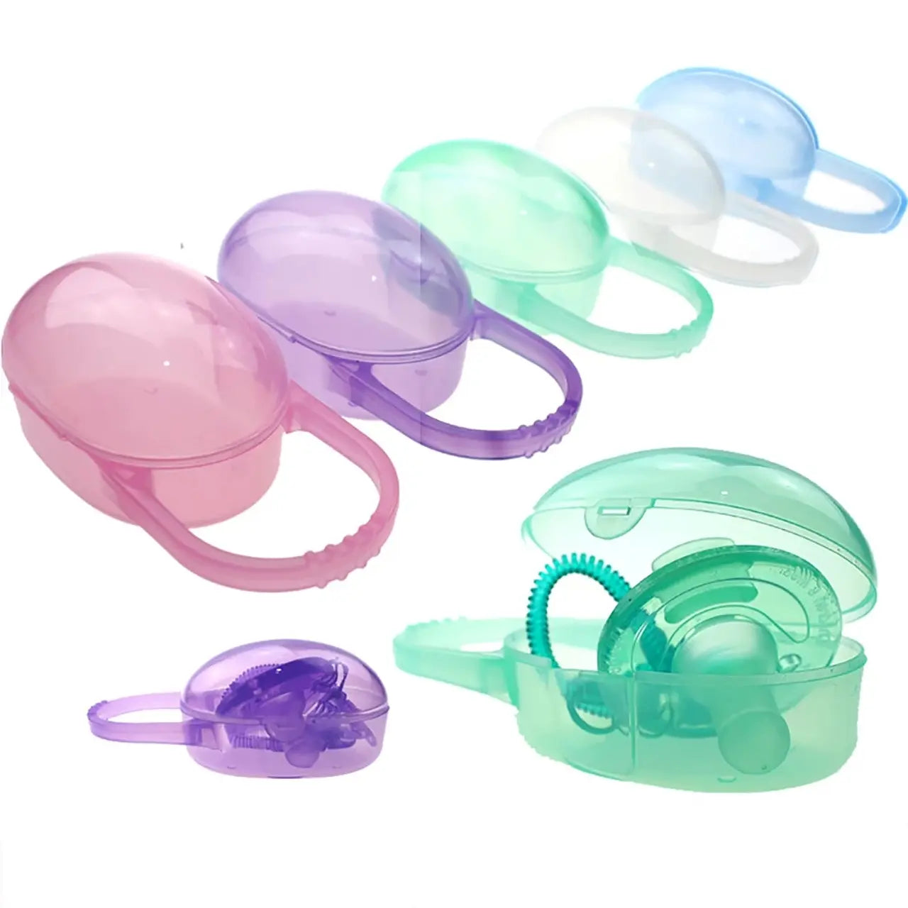 Estuche Portachupete con Clip – Colores Pastel