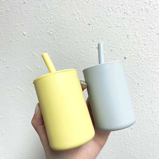 Vaso Antiderrame de Silicona con Bombilla – 250 ml