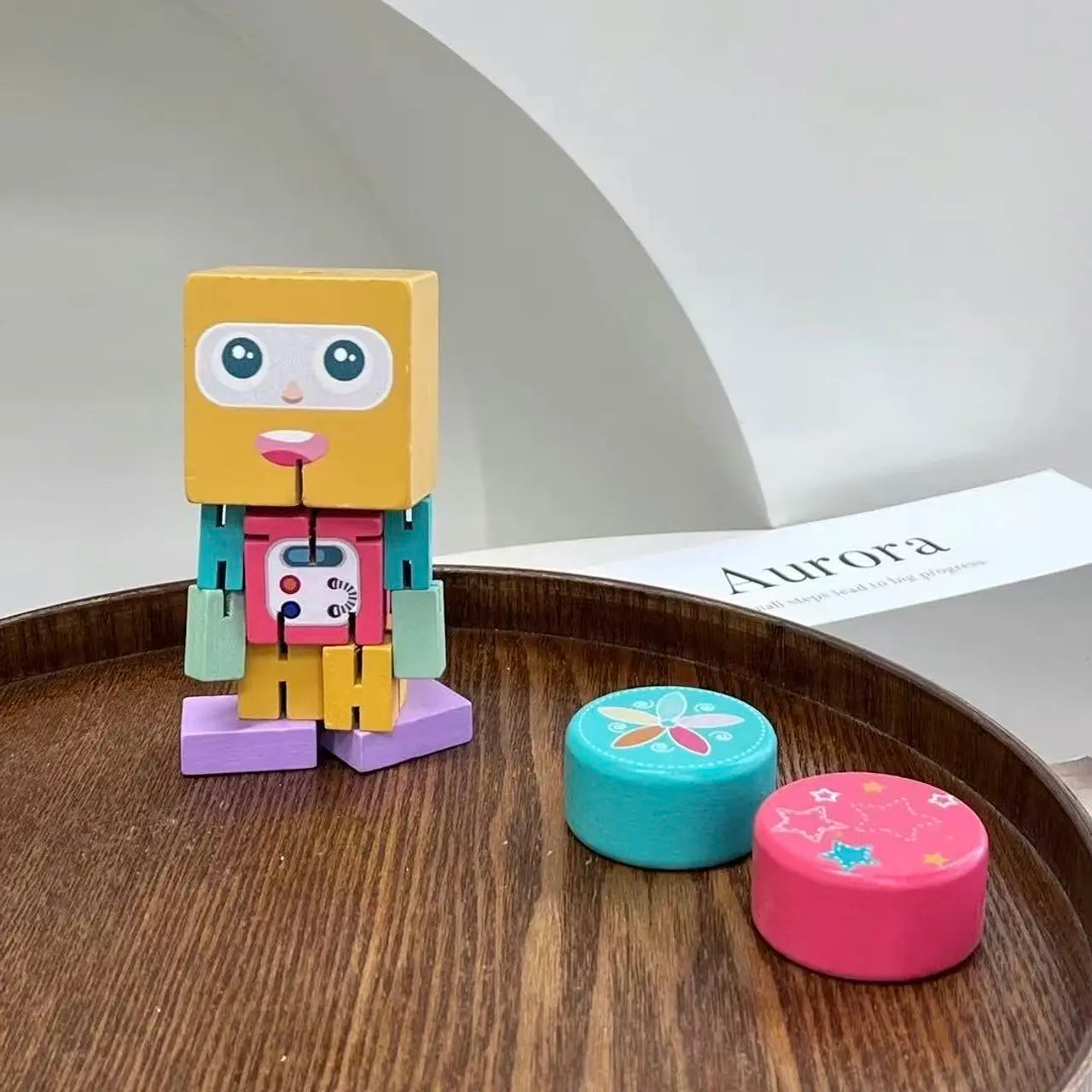 Robot Equilibrista de Madera – Big Head Robot