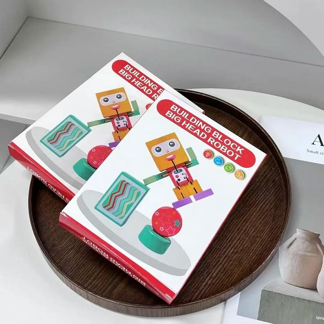Robot Equilibrista de Madera – Big Head Robot