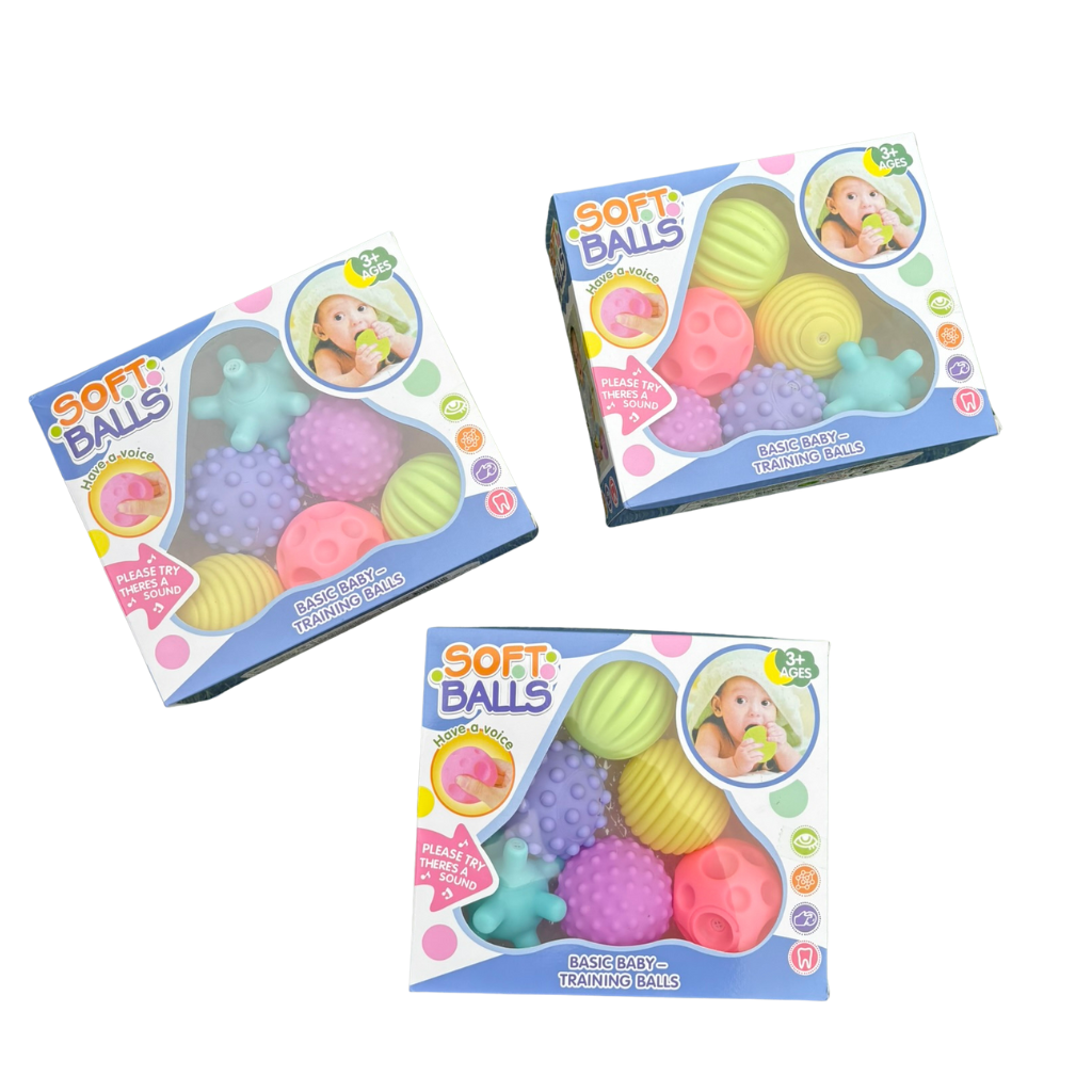 Set de Pelotas Sensoriales con Sonido – Soft Balls (6 piezas)