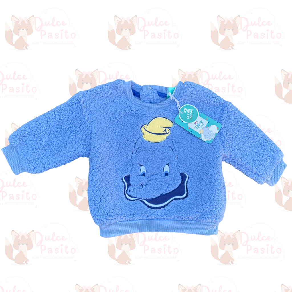 💙 Conjunto Invierno Dumbo – Disney Baby 🐘✨