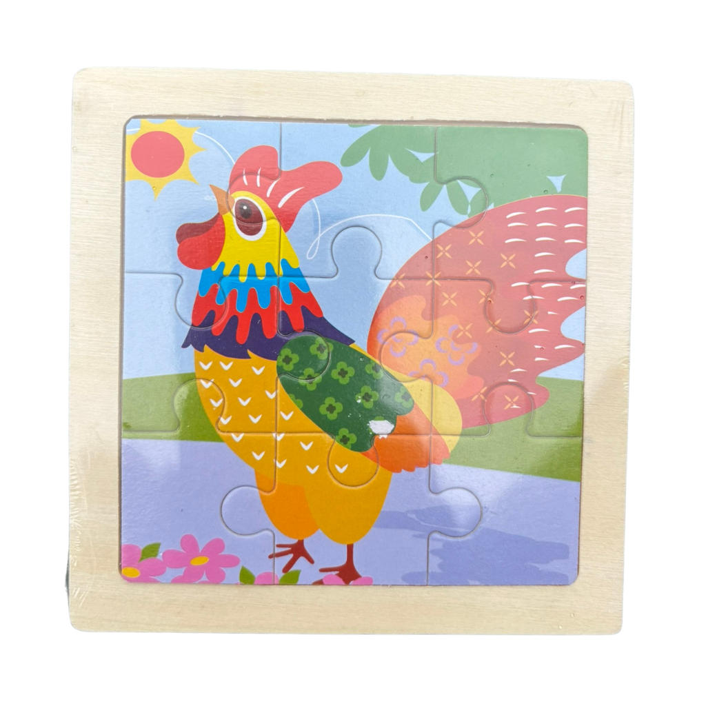 Rompecabezas de Madera Infantil Didáctico – 9 Piezas
