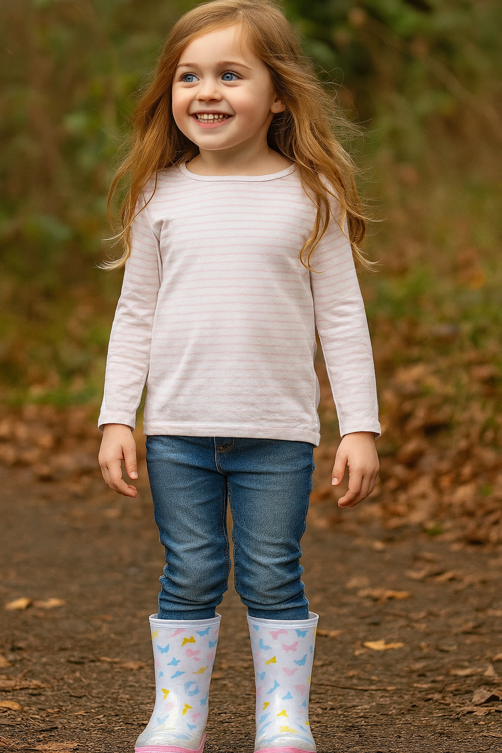 Botas de Agua Infantiles "Mariposas en el Charco" 🦋💧