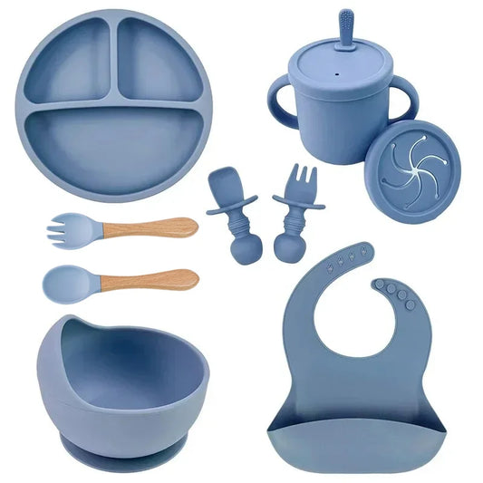 Set Premium de Alimentación en Silicona para Bebé – 8 Piezas
