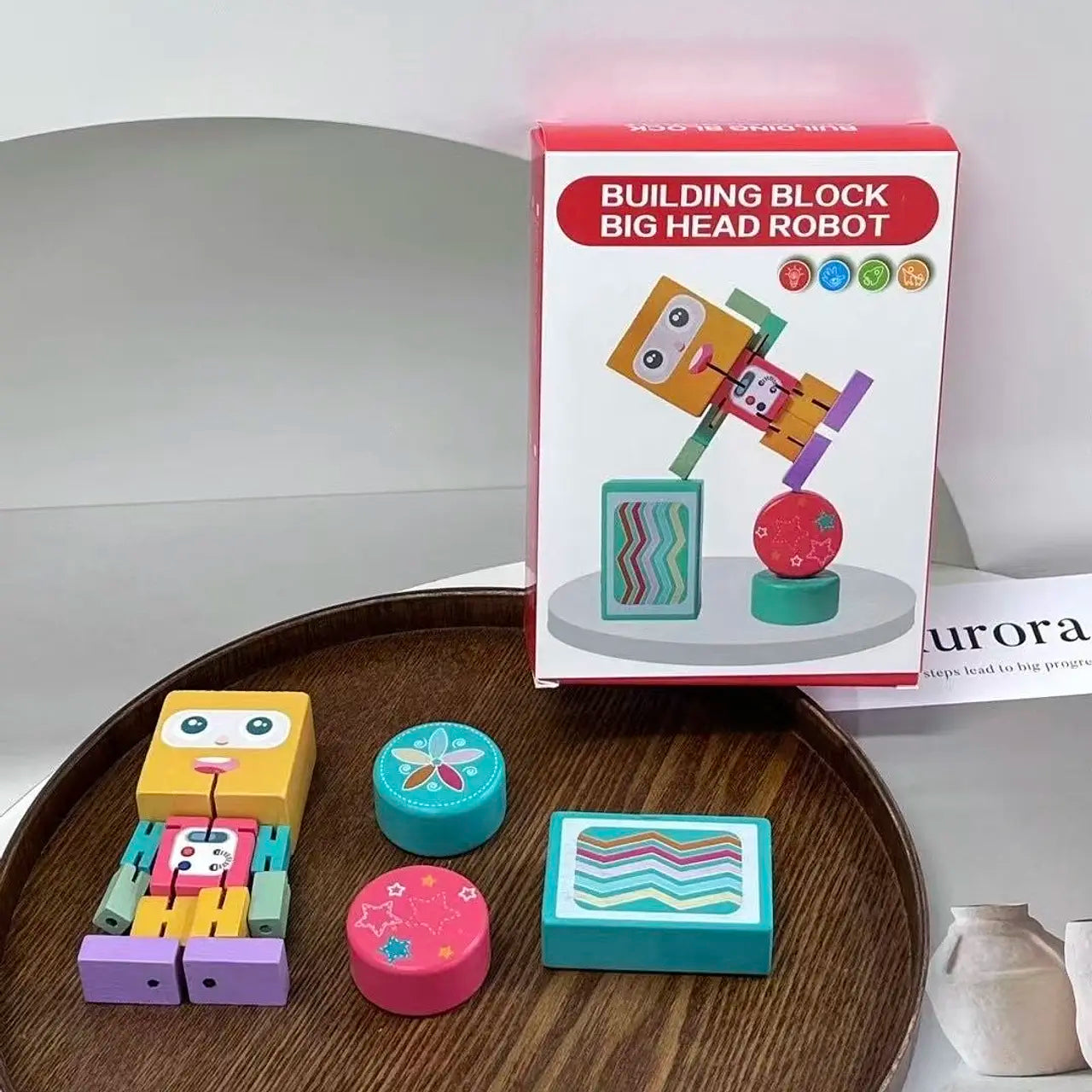 Robot Equilibrista de Madera – Big Head Robot