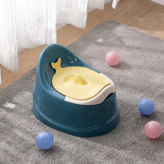 Orinal Infantil Ballenita – Entrenador de Baño Ergonómico Azul