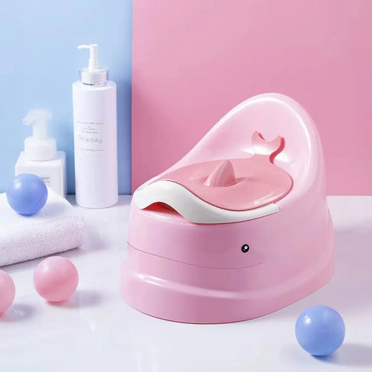 Orinal Infantil Ballenita – Entrenador de Baño Ergonómico Rosado
