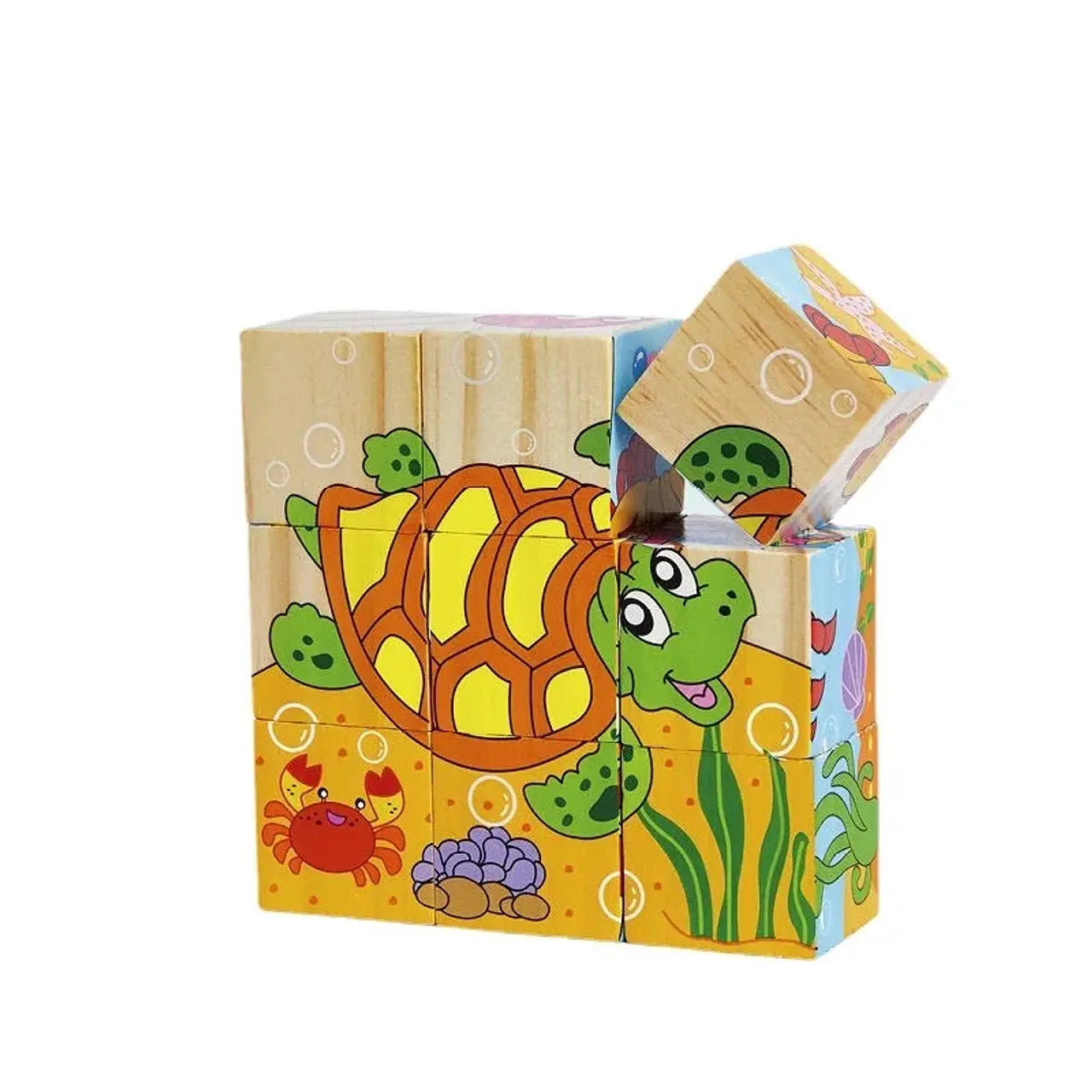 Puzzle Cubos de Madera 6 en 1 🧩🌳