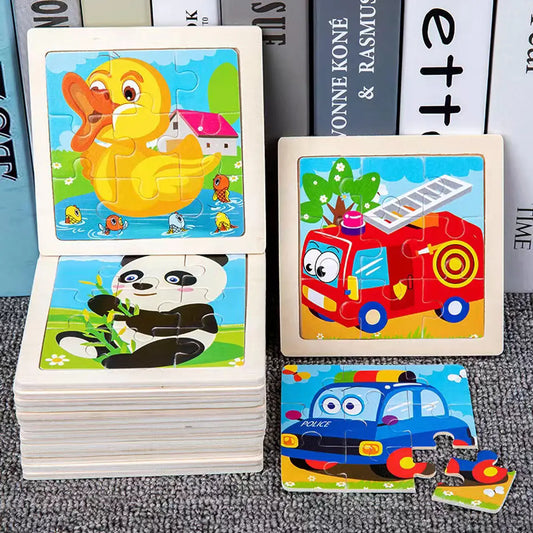 Rompecabezas de Madera Infantil Didáctico – 9 Piezas