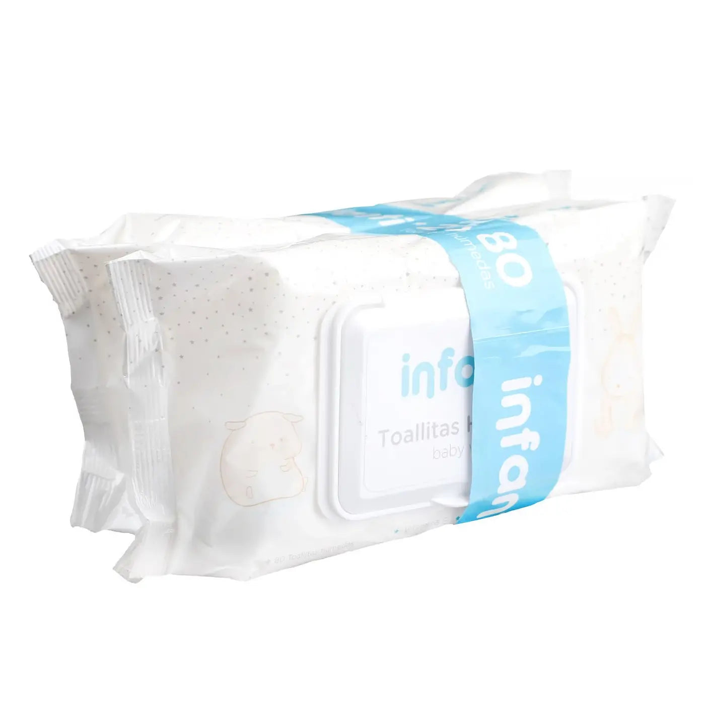 Toallitas Húmedas de 99% agua Infanti WipesBebé Pack 2 x 80un