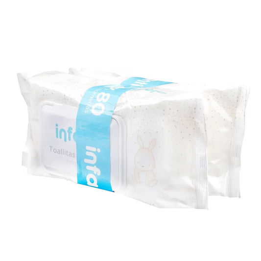 Toallitas Húmedas de 99% agua Infanti WipesBebé Pack 2 x 80un