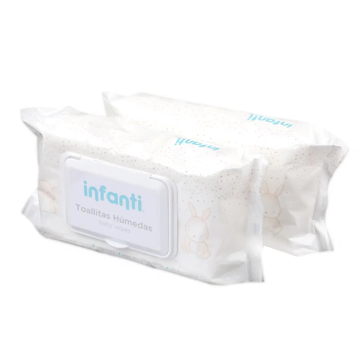 Toallitas Húmedas de 99% agua Infanti WipesBebé Pack 2 x 80un