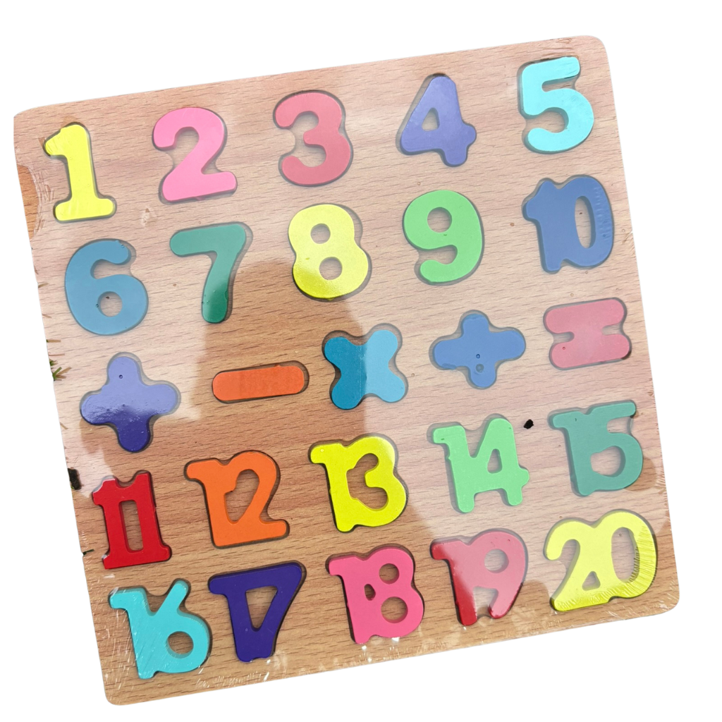 📚 Rompecabezas Didáctico de Madera – Números 1 al 20 Montessori