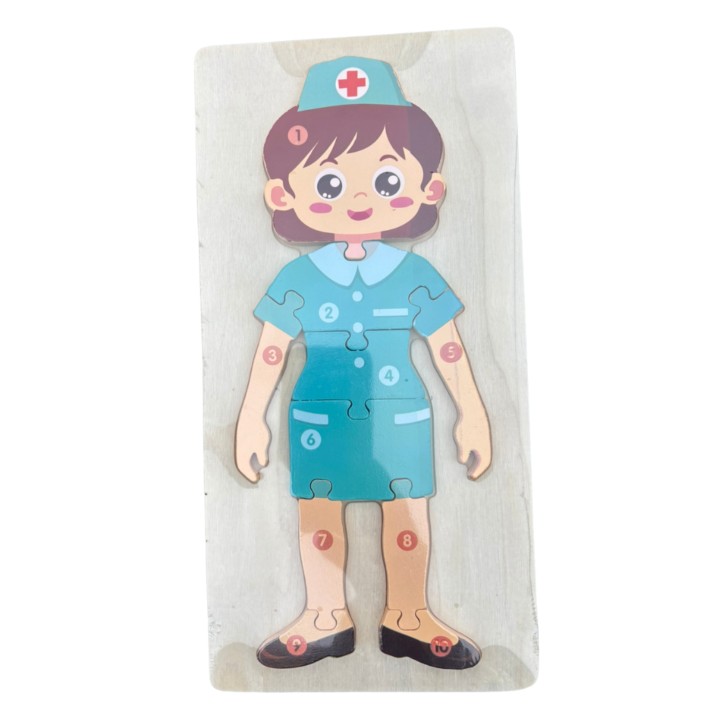 Rompecabezas Profesiones y Personajes de Madera