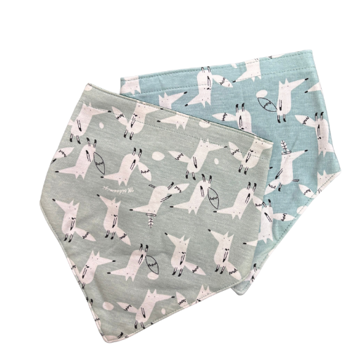 Pack x2 Baberos Bandana con Diseño de Zorrito