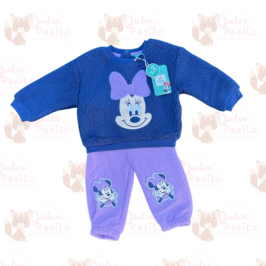 💜 Conjunto Invierno Minnie Mouse – Disney Baby 🎀✨