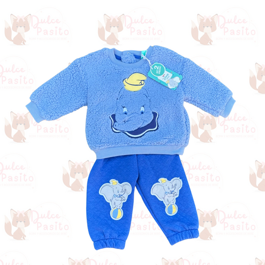 💙 Conjunto Invierno Dumbo – Disney Baby 🐘✨