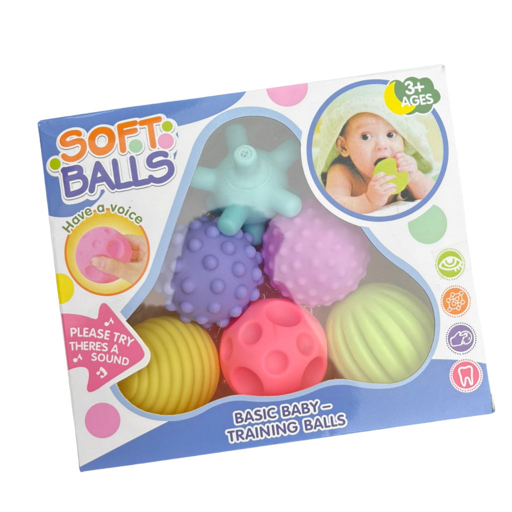 Set de Pelotas Sensoriales con Sonido – Soft Balls (6 piezas)