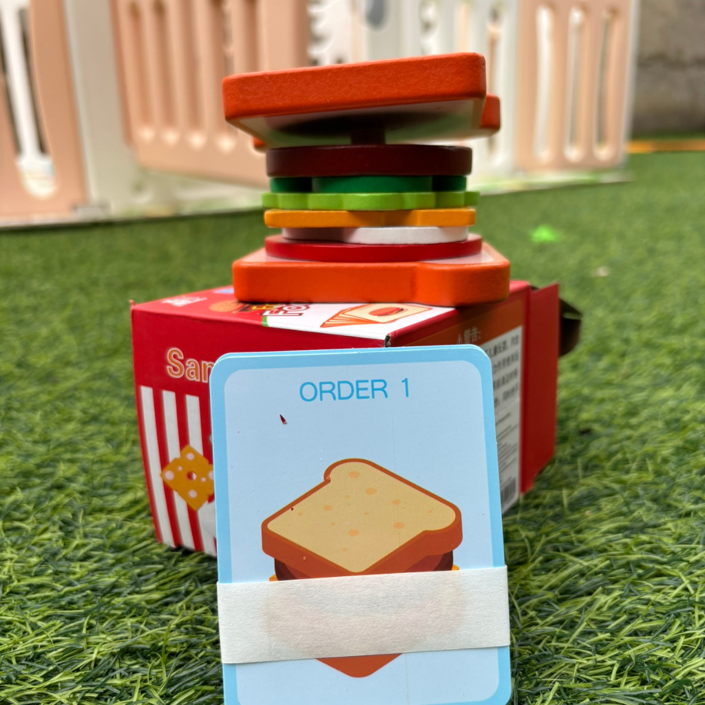 🥪 Juego de Sándwich de Madera – Arma y Aprende