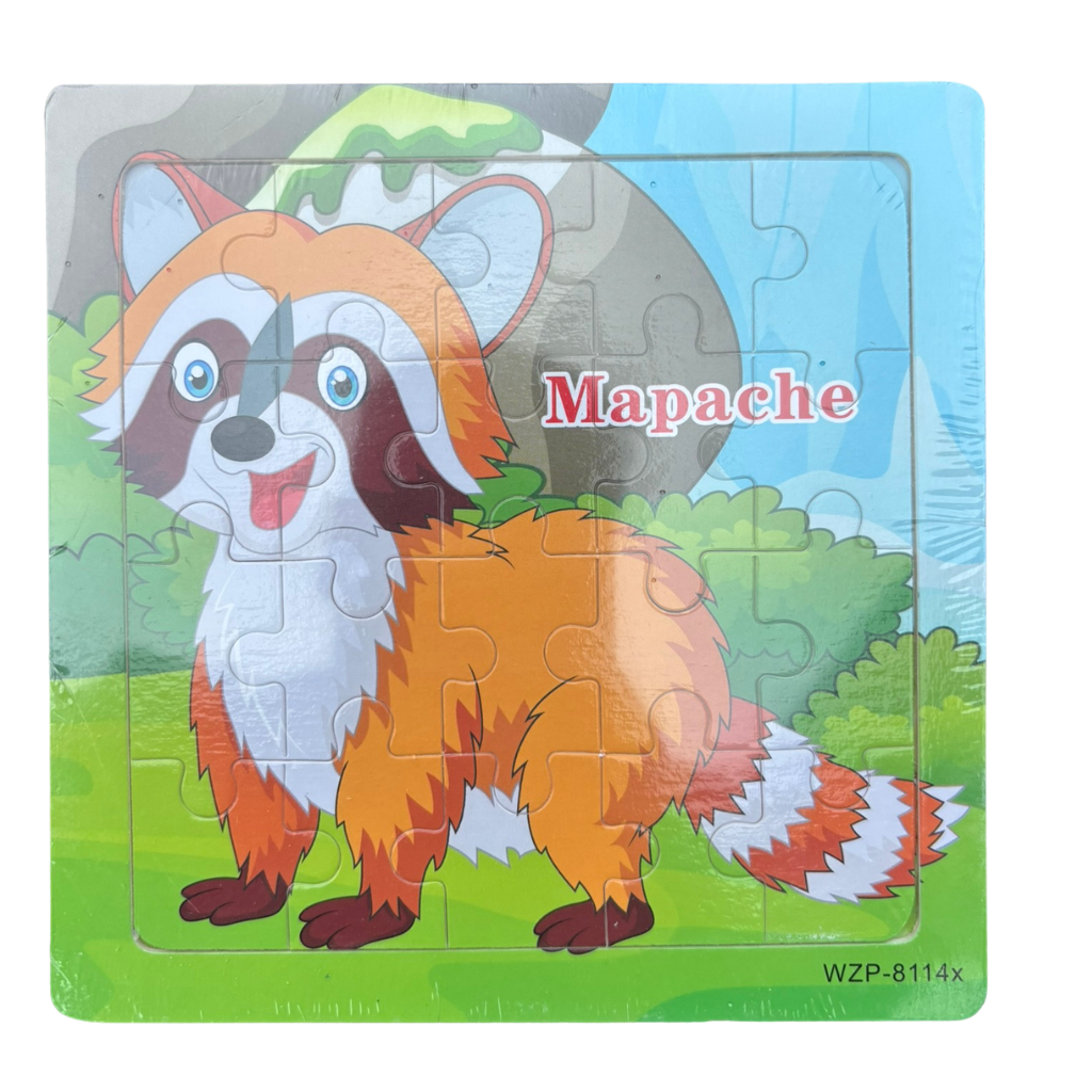 Rompecabezas Didácticos de Madera – Animales y Números 🧩🐿️🦄🐓