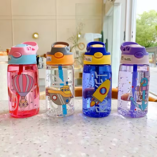 Botella Infantil de 480 ml – Modelos Divertidos y Coloridos