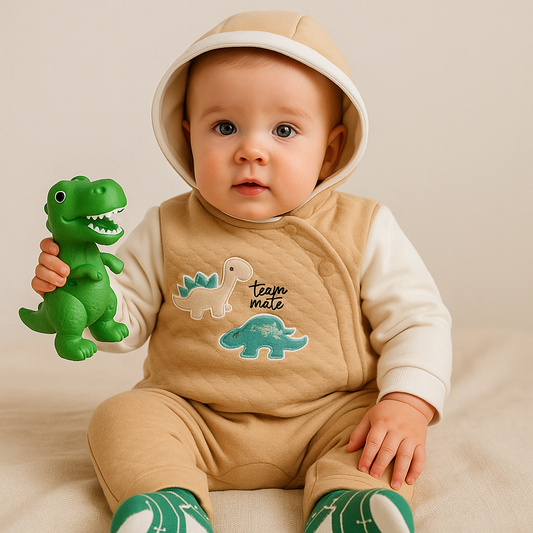 Enterito “Dino Aventura” con Capucha – Suave y Abrigado
