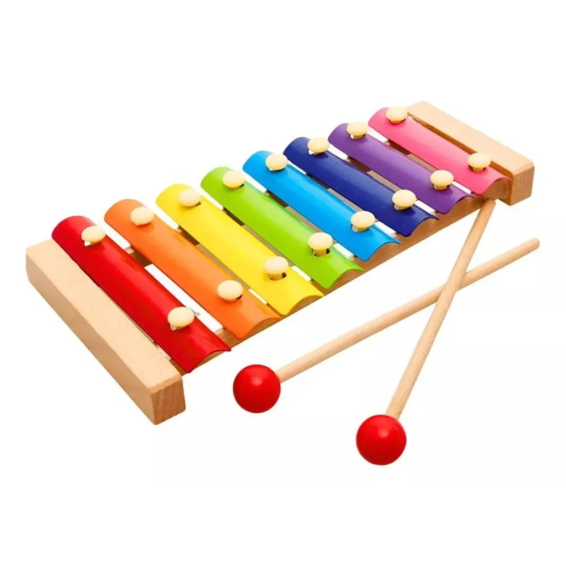 Xilófono Arcoíris de Madera para Bebés - 8 Notas Musicales