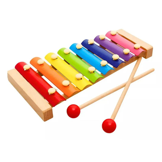 Xilófono Arcoíris de Madera para Bebés - 8 Notas Musicales